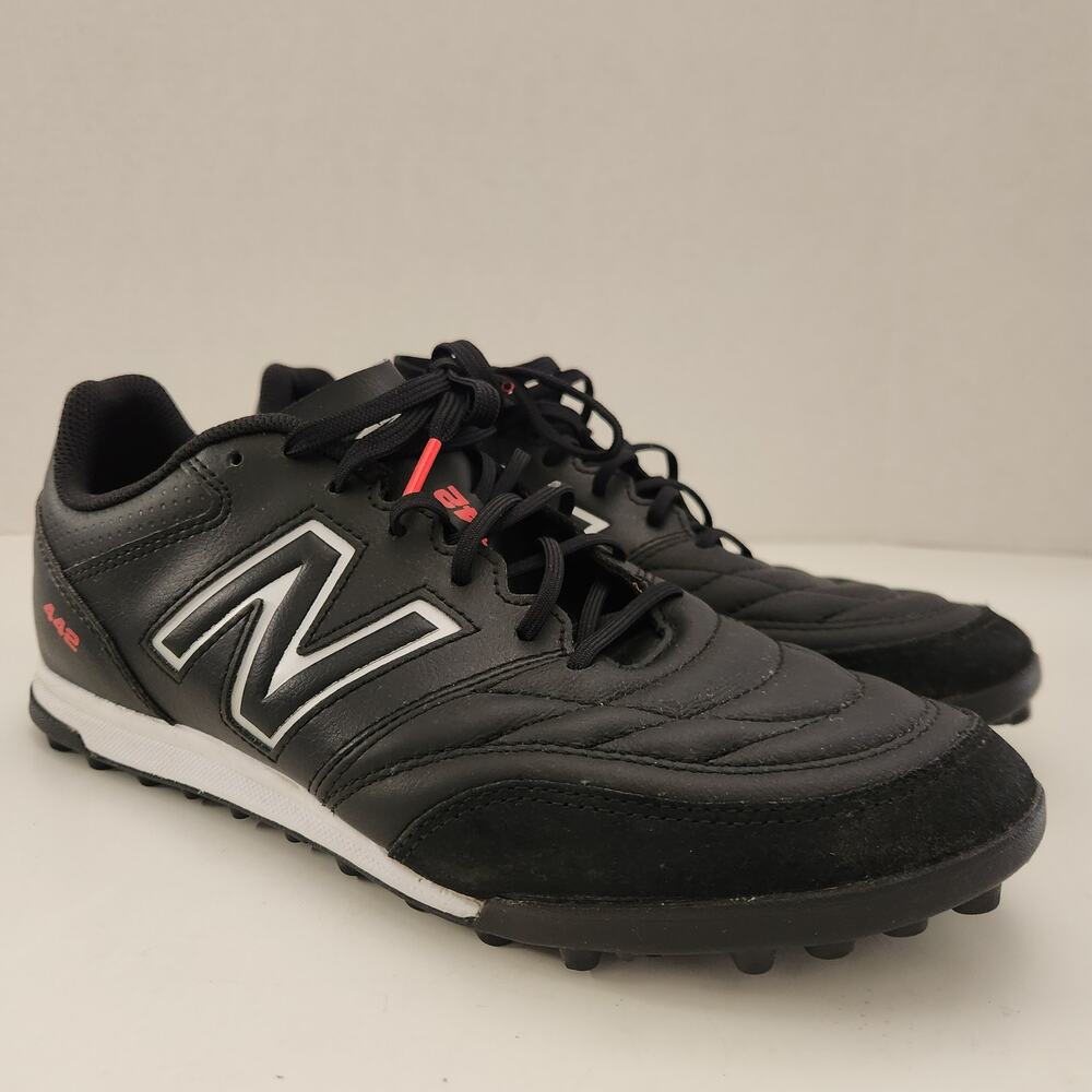New Balance Men's 442 V2 Team TF Soccer Shoe, Black/White, 9 Wide US - Picture 2 of 8